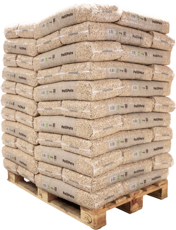 PelliPets Pferde Holzpellets Boxeneinstreu Palette (=990 kg / 66 x 15kg) - Image 4