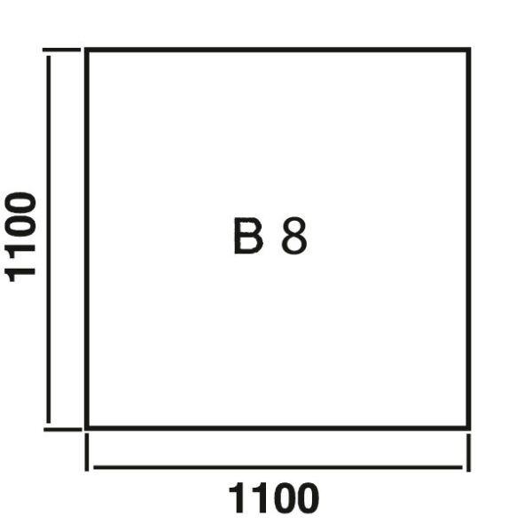 Zubehör - Bodenplatte Glas Quadrat B8 - Image 2